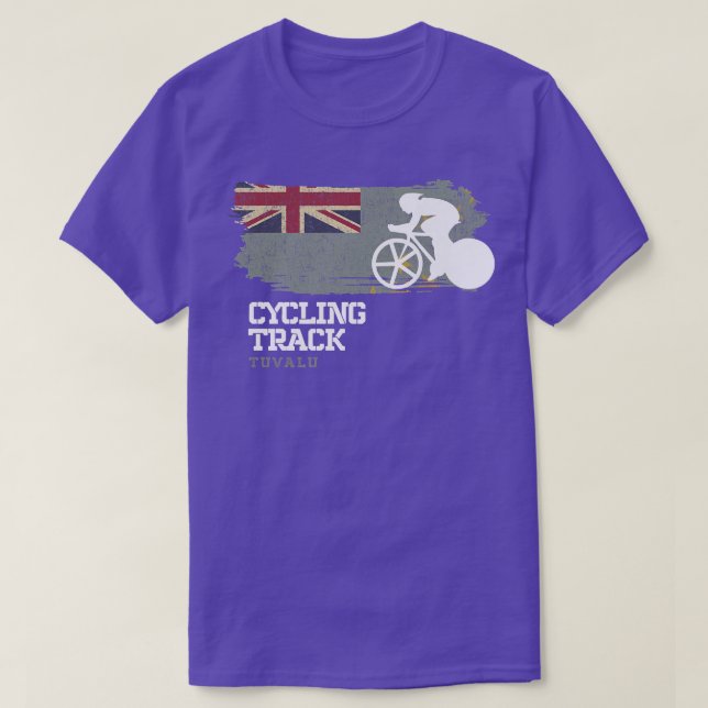 Track Cycling Tuvalu Road Racing Speed Cyclis T-Shirt (Design vorne)