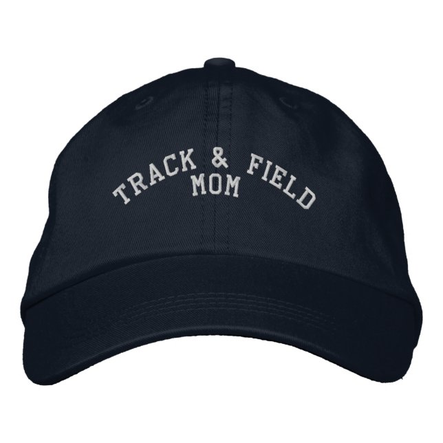 Track & Field-Mama bestickt Bestickte Baseballkappe (Vorderseite)