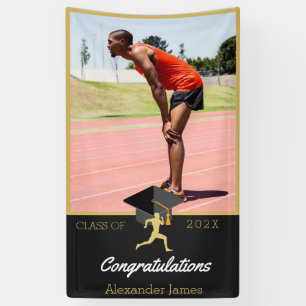 Track-Läufer gratulieren Graduierte Foto Banner