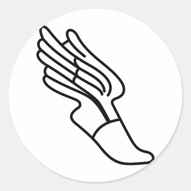 Track-Logo Runder Aufkleber (Vorderseite)