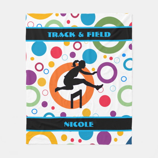 Track und Field Abstrakt Fleecedecke (Vorderseite)