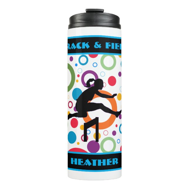 Track und Field Abstrakt Thermosbecher (Vorderseite)