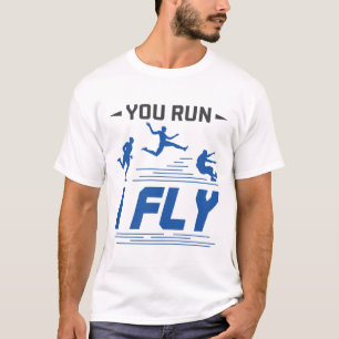 Track und Field Long Jump, den du in Fliege läufst T-Shirt