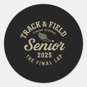Track und Field Senior 2025: Endspiel Runder Aufkleber