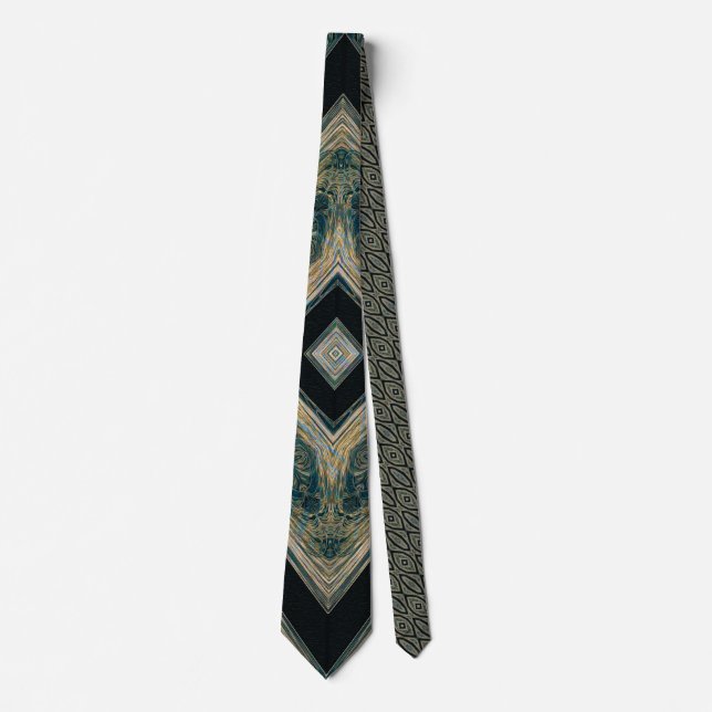 Tracked Masterpiece – Obsidian Chevron Krawatte (Vorderseite)