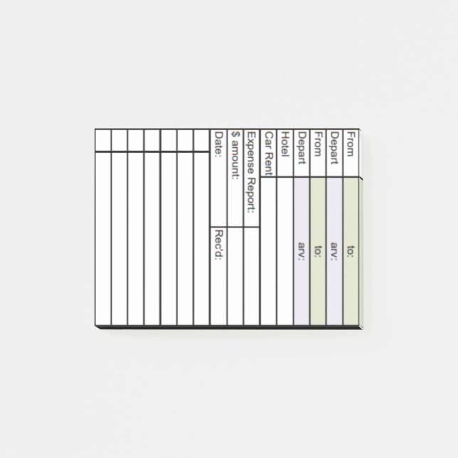 Tracker Post-it Klebezettel (Vorderseite)