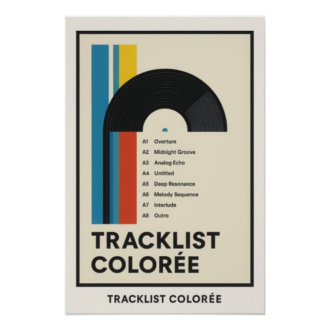 📀 Tracklist - Farbcode-Musik Poster (Vorderseite)