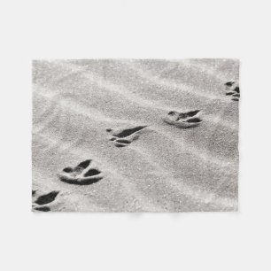 Tracks in the Sand Nature Foto Fleecedecke