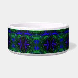 Traços azuis 'flutuando' sobre fundo verde. napf