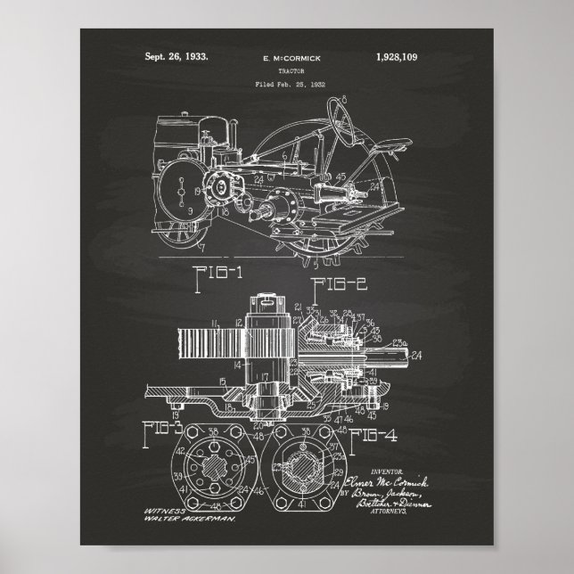 Tracteur 1932 Tableau de bord de l'art breveté (Devant)