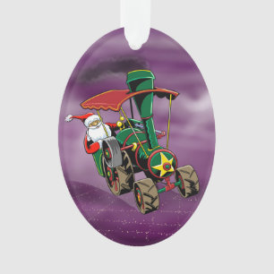 tracteur à vapeur père Noël