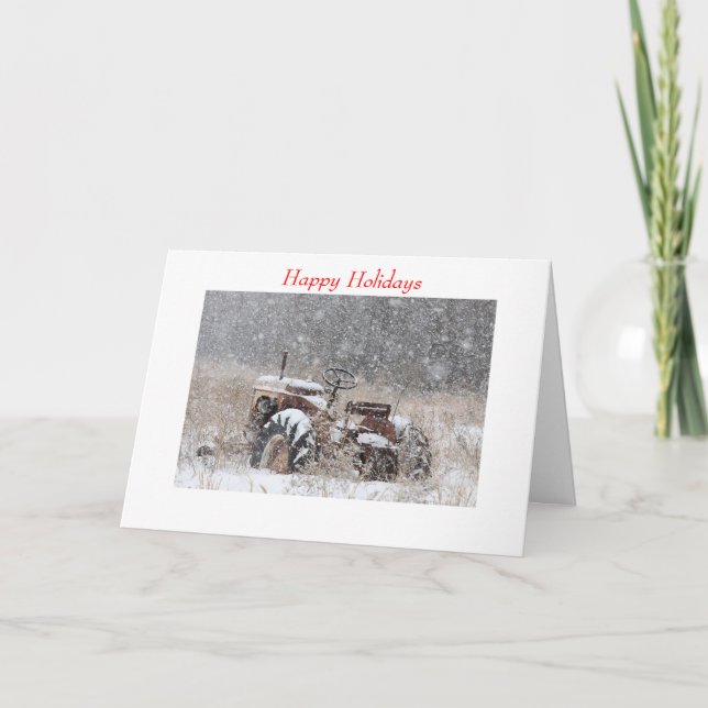 Tracteur de neige de la carte de voeux (Devant)