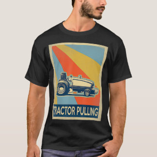 tracteur de style vintage tirant Tshirt
