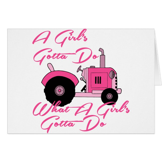 Tracteur pour filles roses (Devant horizontal)