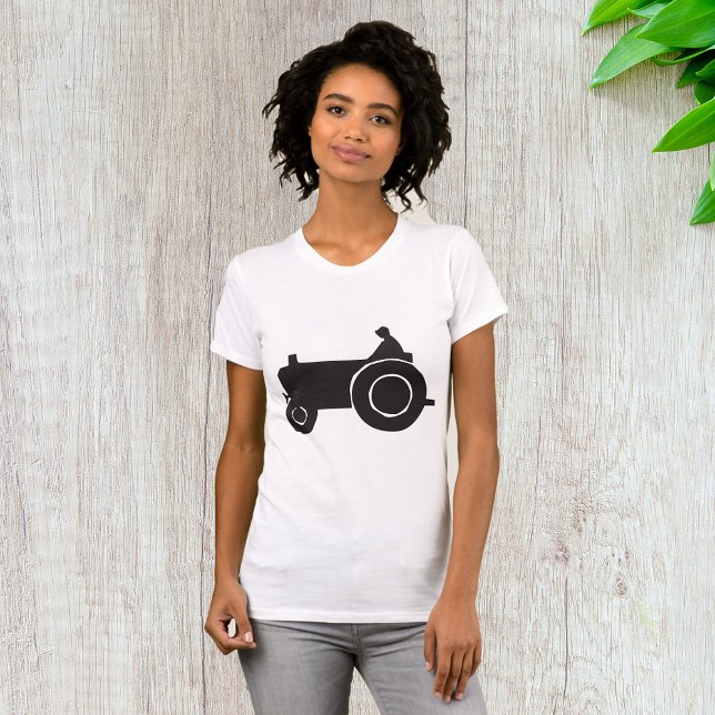 Tracteur Silhouette Femme T-shirt (Créateur téléchargé)