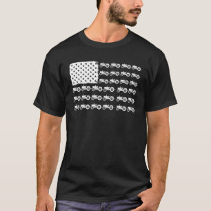 Tractor American USA Flag Bauer Rancher Gif T-Shirt