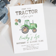 Tractor Birthday Einladung | Aufforderung zur Zugm
