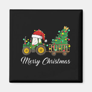 Tractor Christmas Sweater Bauer Farm Funny Merry Magnet