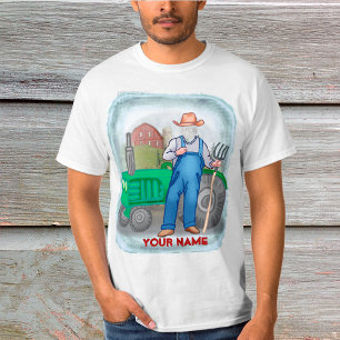 Tractor Farmer Face t-shirt personnalisé
