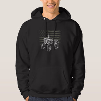 Tractor Farmer USA Flag Geschenk Fourth of July Tr Hoodie