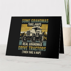 Tractor Grandma Farm Gifts Real Grandmas Drive Tra Karte