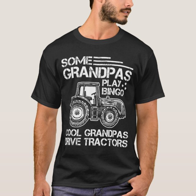 Tractor Großvater Bauer Ranch Großeltern T-Shirt (Vorderseite)