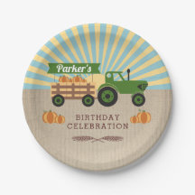 Tractor Hayride Pumpkin Birthday Party