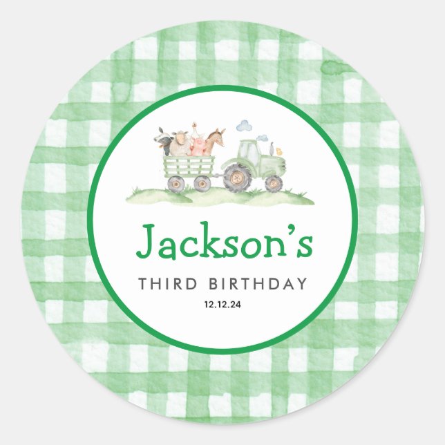 Tractor Party Stickers (Vorderseite)