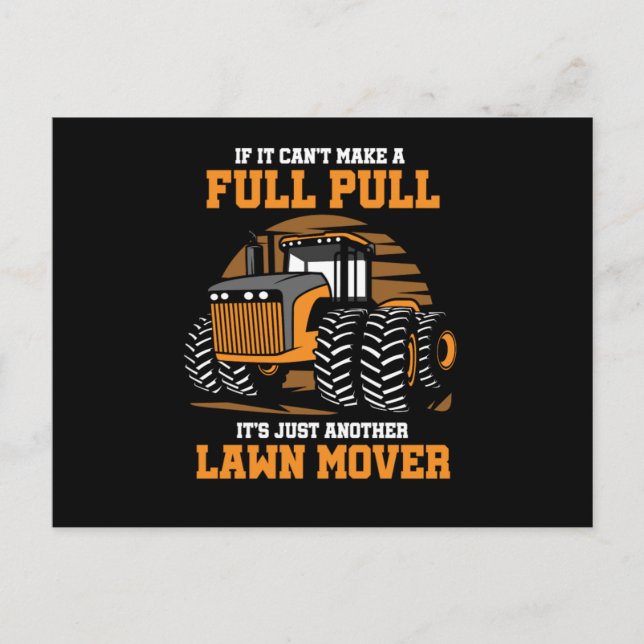 Tractor Puller Agriculturist Tractor Pulling If It Postkarte (Vorderseite)