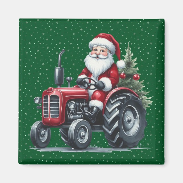Tractor Santa Magnet (Vorne)