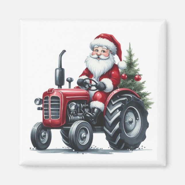 Tractor Santa Magnet (Vorne)