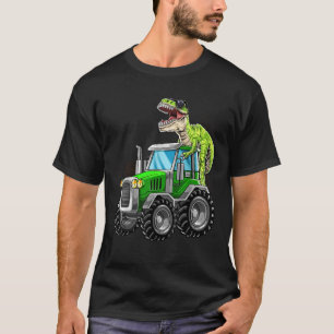 Tractor Saurus Rex T Rex Dinosaur Tractor Birthday T-Shirt