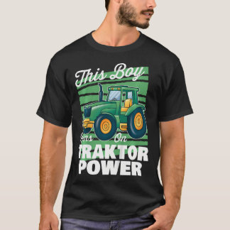 Tractor-Shirt für Kinder Dieser Junge läuft mit Tr T-Shirt