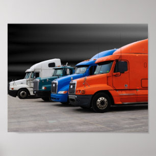 Tractor Trailers Poster