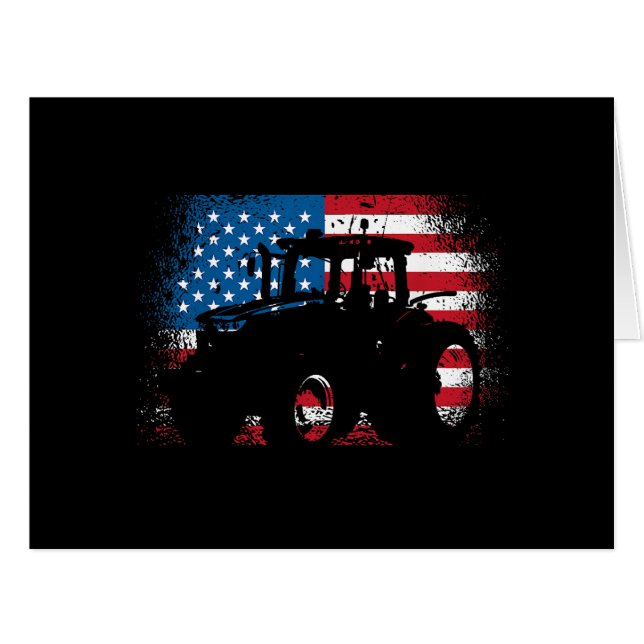 Tractor USA Drapeau design pour Patriotic Farmer (Devant horizontal)