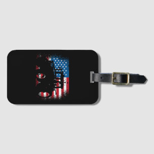 Tractor USA Flag Design für patriotischen Bauer Gepäckanhänger