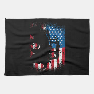 Tractor USA Flag Design für patriotischen Bauer Geschirrtuch