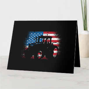 Tractor USA Flag Design für patriotischen Bauer Karte