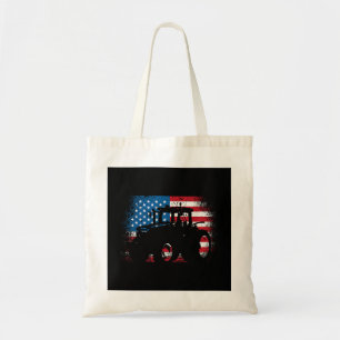 Tractor USA Flag Design für patriotischen Bauer Tragetasche