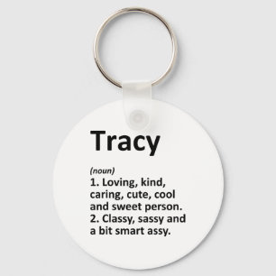 Tracy Definition Personalisierter Name Lustiger Ge Schlüsselanhänger