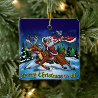 Tracy Leschs Weihnachtsmann-Ornament Keramikornament