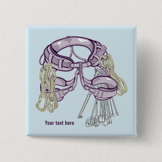 Trad Klettergurt und Ausrüstung Button (Vorderseite)