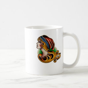 Trad Tattoo 004 Aufkleber Kaffeetasse