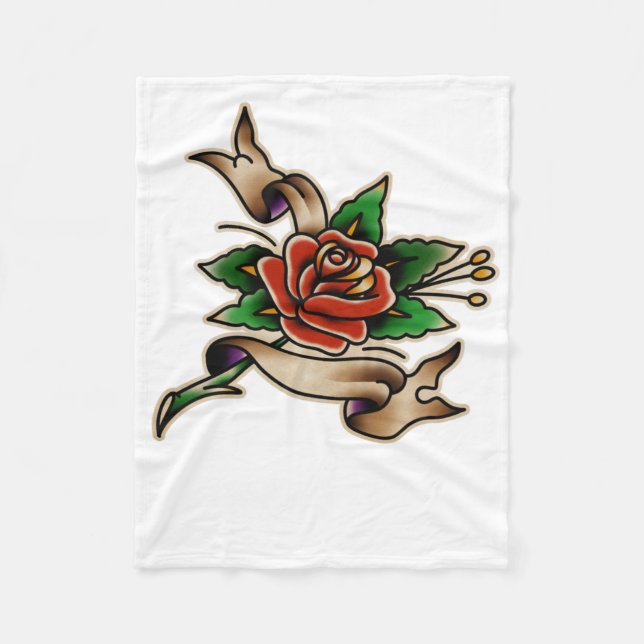 Trad Tattoo 005 Aufkleber  Fleecedecke (Vorderseite)
