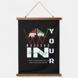 Trade Motivation | Bullish | Pattern Wandteppich Mit Holzrahmen
