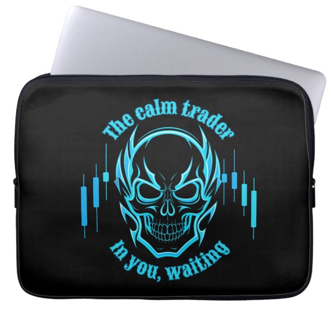 Trade Motivation | Skull | Calm Trader Laptopschutzhülle (Vorderseite)