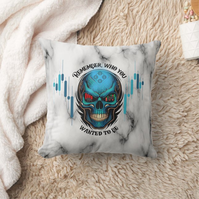 Trade Motivation | Skull N Marble | Remember  Kissen (Decke)