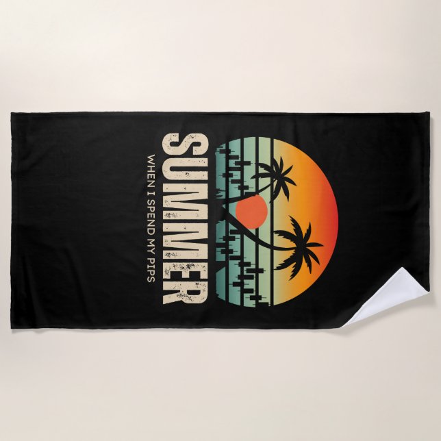 Trader design | Summer | Funny Strandtuch (Vorderseite)