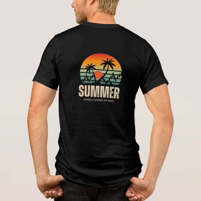 Trader design | Summer | Funny Tri-Blend Shirt (Rückseite)