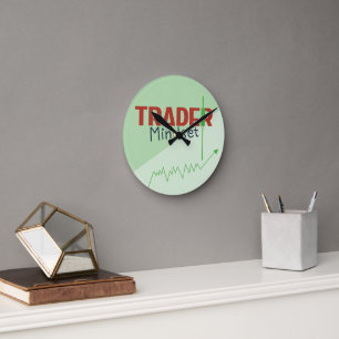 Trader Mentalität – Disziplinorientiertes Trading Runde Wanduhr